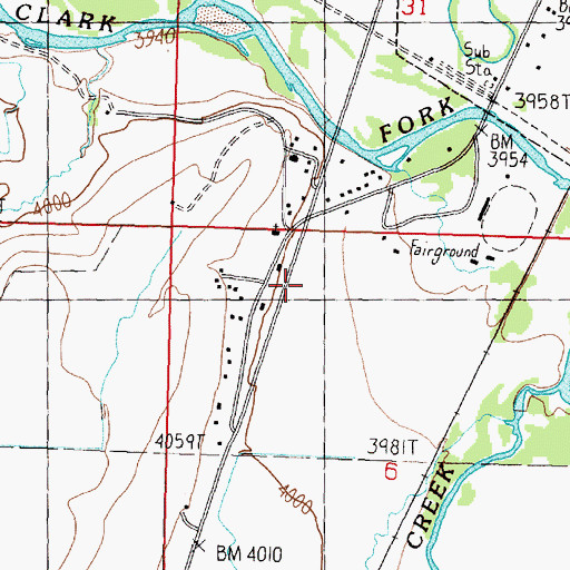 Topographic Map of 11N12W31CDCB01 Well, MT