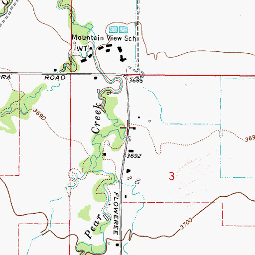 Topographic Map of 10N03W03BDBB01 Well, MT