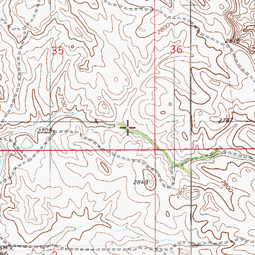 Topographic Map of 11N55E35DD__01 Well, MT