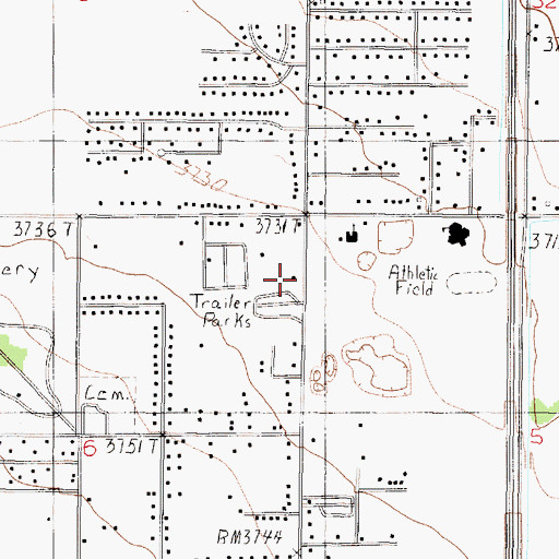 Topographic Map of 10N03W06AADA01 Well, MT