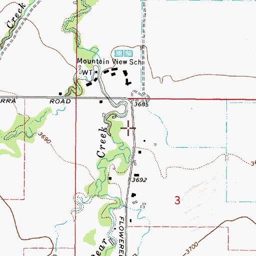 Topographic Map of 10N03W03BACB02 Well, MT