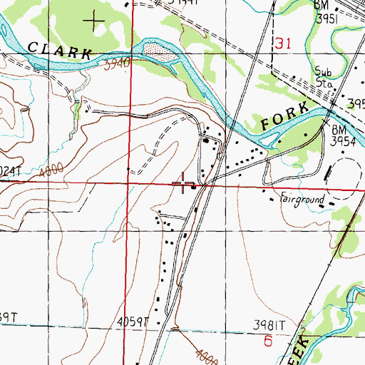Topographic Map of 10N12W06BBAA01 Well, MT