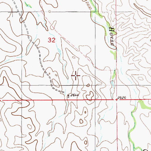 Topographic Map of 11N57E32DC__01 Well, MT