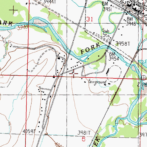 Topographic Map of 11N12W31CDDA01 Well, MT