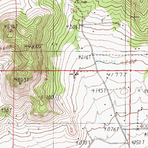 Topographic Map of 10N04W03ABBA01 Well, MT