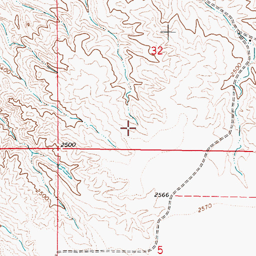 Topographic Map of 11N50E32CD__01 Well, MT