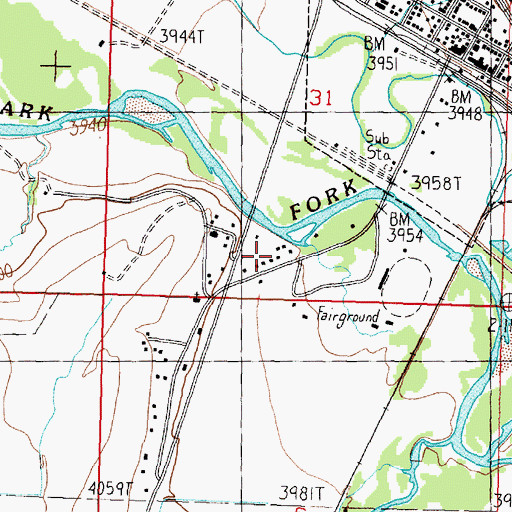Topographic Map of 11N12W31CCDA01 Well, MT