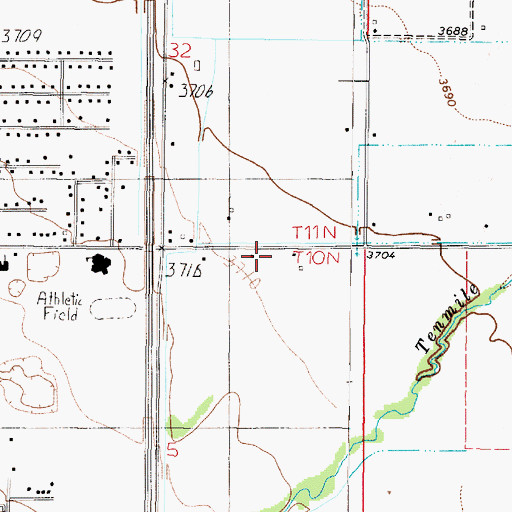 Topographic Map of 10N03W05ABA_01 Well, MT
