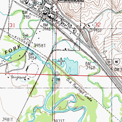 Topographic Map of 11N12W31DCAD01 Well, MT