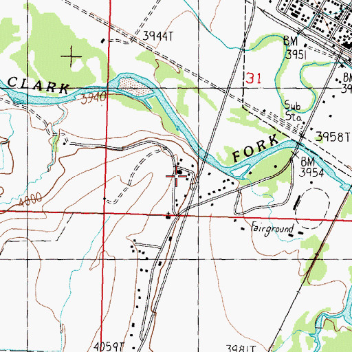 Topographic Map of 11N12W31CDBC02 Well, MT