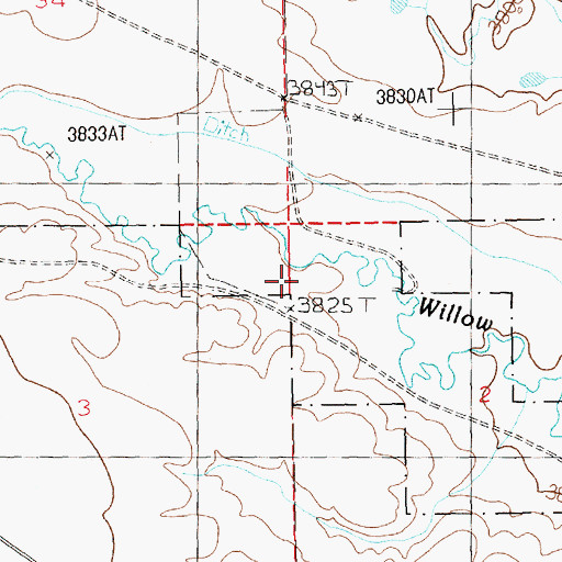 Topographic Map of 10N23E02BBC_01 Well, MT