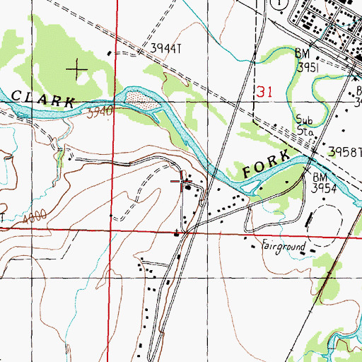 Topographic Map of 11N12W31CDBA01 Well, MT