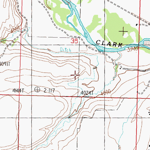 Topographic Map of 11N12W31CDAB01 Well, MT