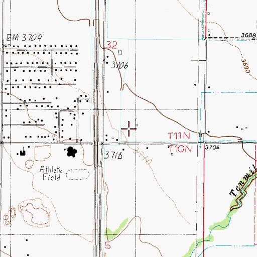 Topographic Map of 11N03W32DCDB01 Well, MT