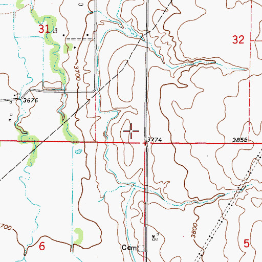 Topographic Map of 11N02W31DDAD01 Well, MT