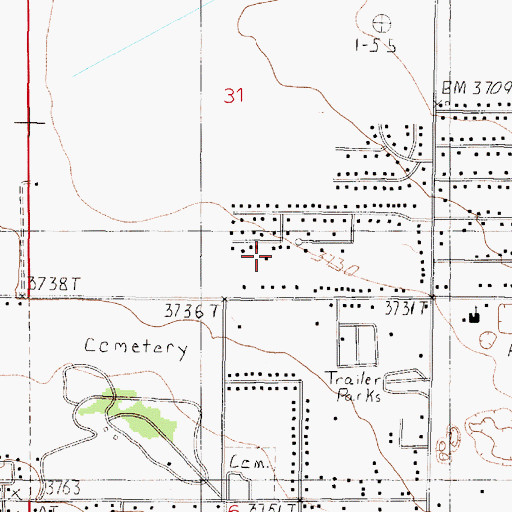 Topographic Map of 11N03W31DCC_01 Well, MT