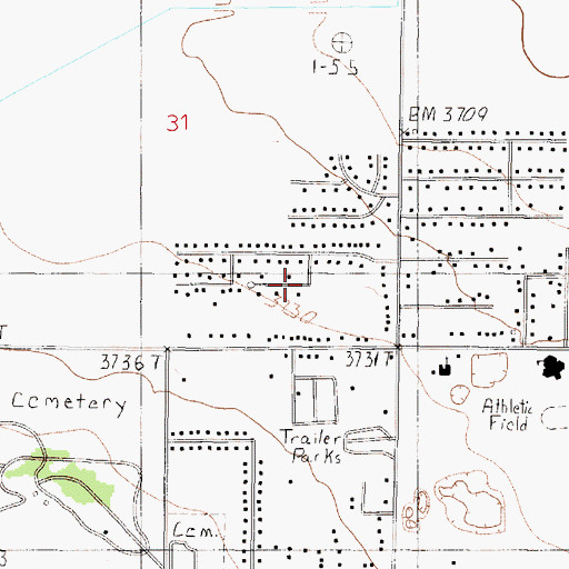 Topographic Map of 10N03W06ACD_01 Well, MT