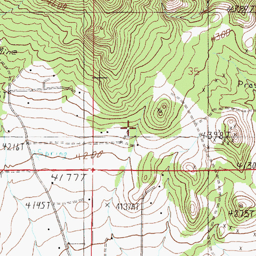 Topographic Map of 11N04W35CCAA01 Well, MT