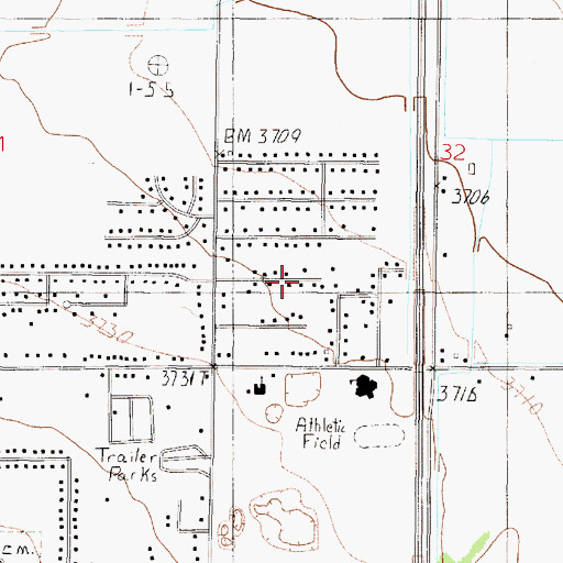 Topographic Map of 11N03W32CCAD01 Well, MT
