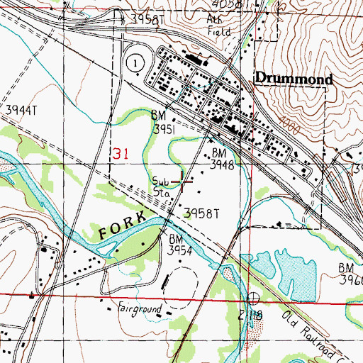 Topographic Map of 11N12W31DABC02 Well, MT