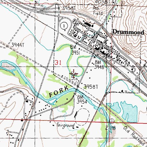 Topographic Map of 11N12W31ABDA01 Well, MT