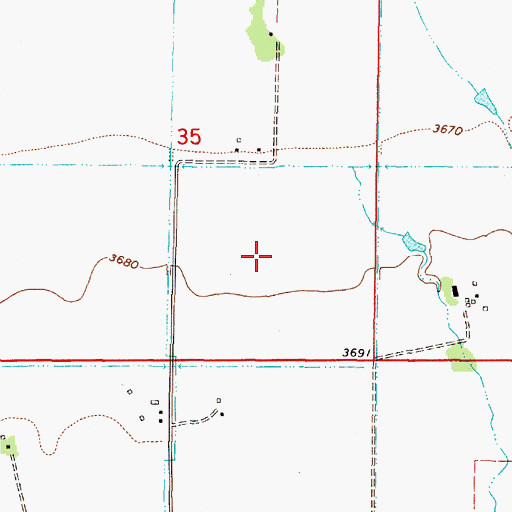Topographic Map of 11N03W35DACC01 Well, MT