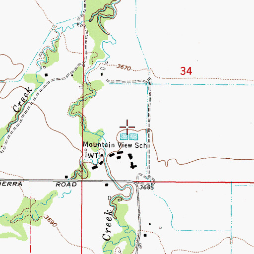 Topographic Map of 11N03W34CBD01_ Well, MT