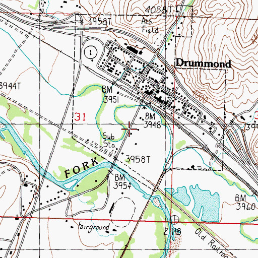 Topographic Map of 11N12W31DABA01 Well, MT
