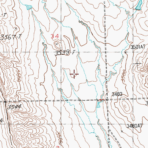 Topographic Map of 11N25E34D___01 Well, MT
