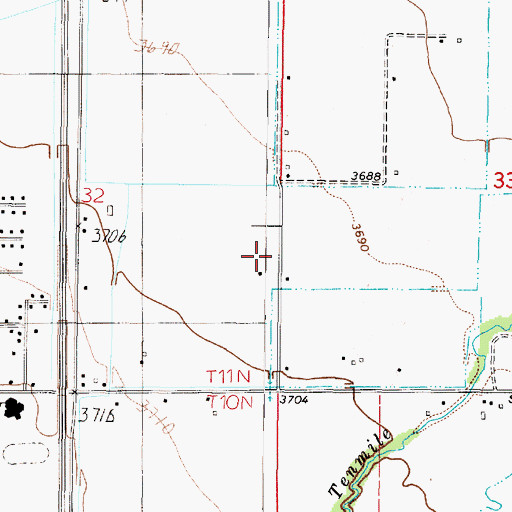 Topographic Map of 11N03W32DAD_01 Well, MT
