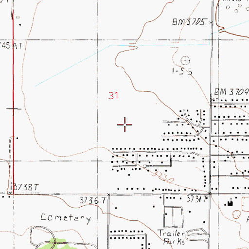 Topographic Map of 11N03W31DBC_01 Well, MT