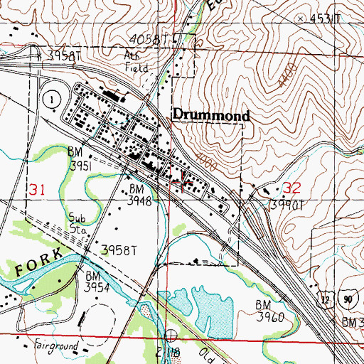 Topographic Map of 11N12W31CCAC01 Well, MT