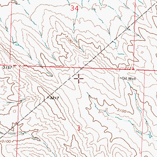 Topographic Map of 10N30E03ABB_01 Well, MT