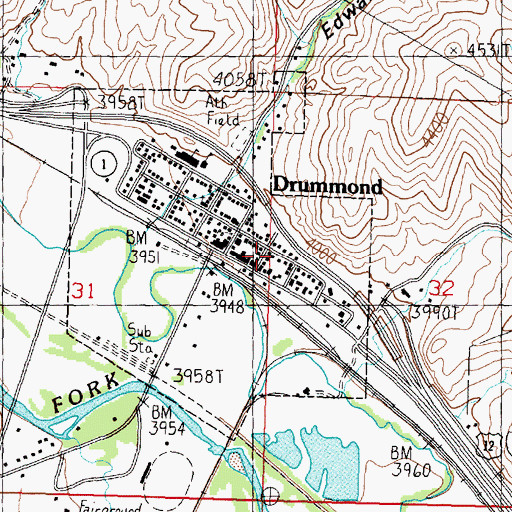 Topographic Map of 11N12W31ADDA01 Well, MT