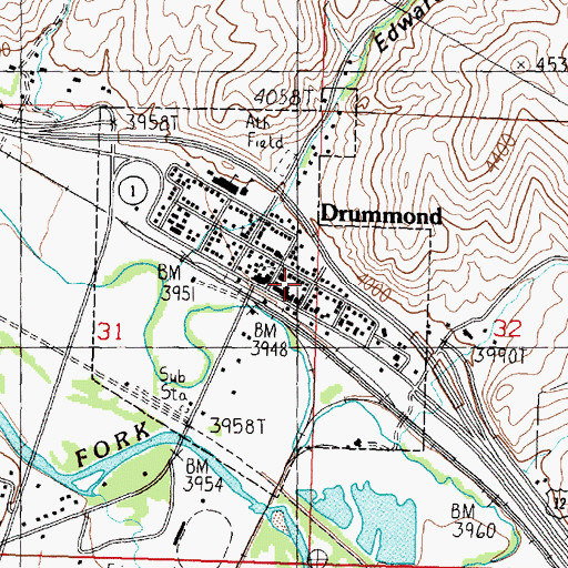 Topographic Map of 11N12W31ADAD01 Well, MT