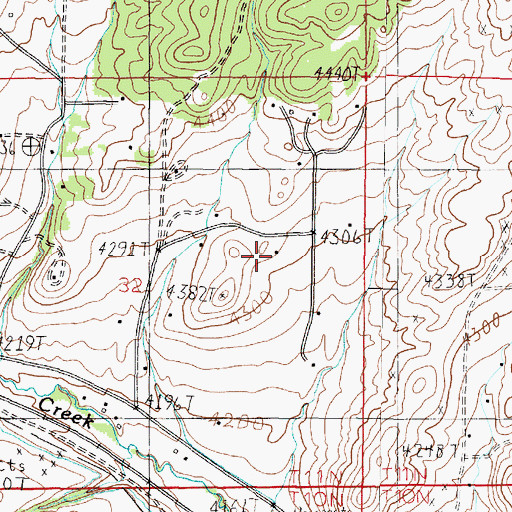 Topographic Map of 11N04W32ADCB01 Well, MT