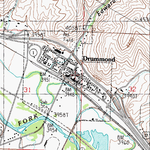 Topographic Map of 11N12W31ADAD03 Well, MT