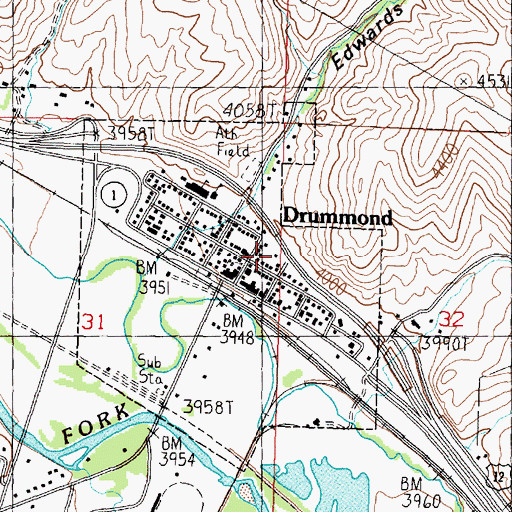 Topographic Map of 11N12W31ADAA01 Well, MT
