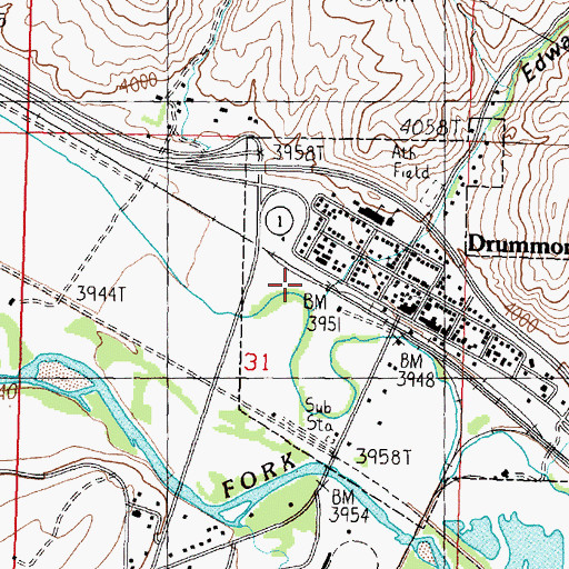Topographic Map of 11N12W31ABCD01 Well, MT