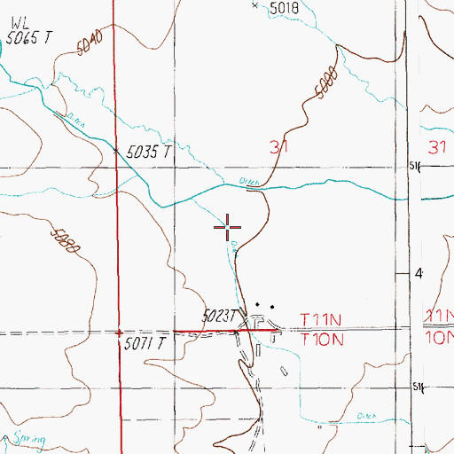 Topographic Map of 11N15E31C___01 Well, MT