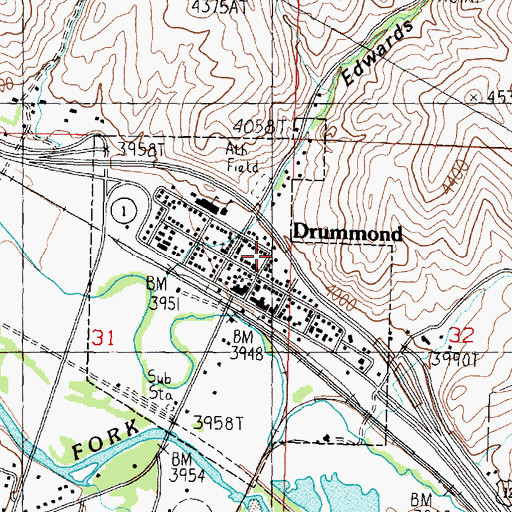Topographic Map of 11N12W31ADAA02 Well, MT