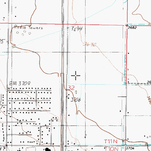 Topographic Map of 11N03W32ACC_01 Well, MT