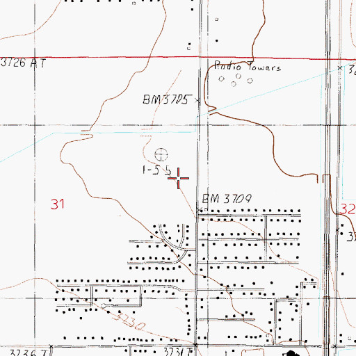 Topographic Map of 11N03W30DADA02 Well, MT