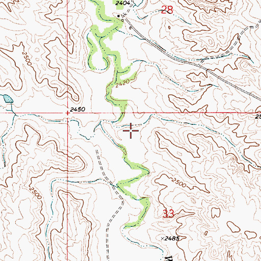 Topographic Map of 11N53E33BA__01 Well, MT