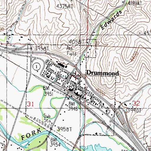 Topographic Map of 11N12W31AADD01 Well, MT