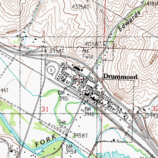 Topographic Map of 11N12W31AACD04 Well, MT