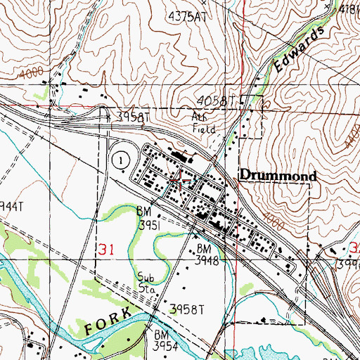 Topographic Map of 11N12W31AACD03 Well, MT