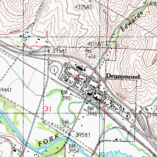 Topographic Map of 11N12W31AACD05 Well, MT
