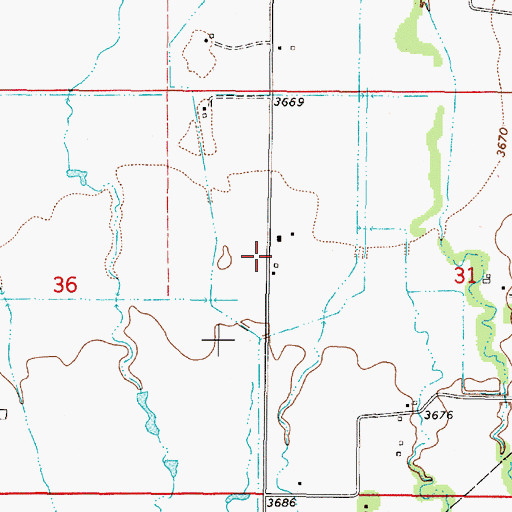 Topographic Map of 11N02W31BCCB01 Well, MT