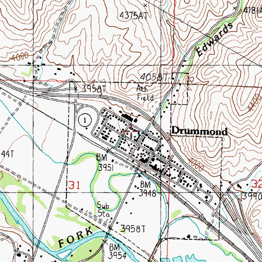 Topographic Map of 11N12W31AACD01 Well, MT